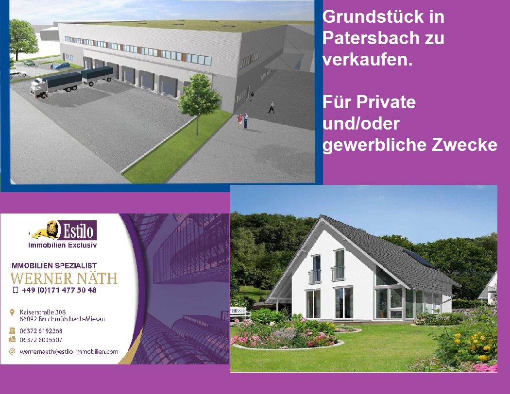 Patersbach: Baugrundstück voll erschlossen für Wohngebäude oder Gewerbezwecke  Patersbach: Baugrundstück voll erschlossen für Wohngebäude oder Gewerbezwecke